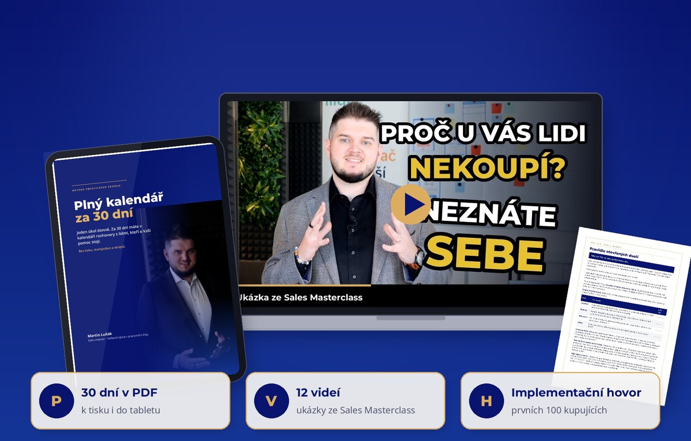 Co dostanete: PDF výzva v tabletu, v mobilu i vytištěná, implementační hovor, webinář se sešitem a testy